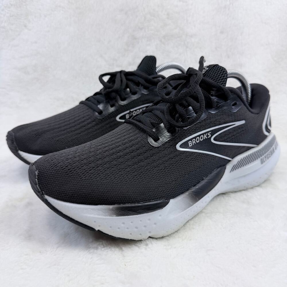 Brooks Glycerin GTS 21 Mens Running Shoes Black White Size 9.5 Stability Shoe - Picture 2 of 11
